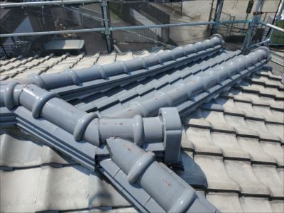 ２本棟・平瓦施工完了２