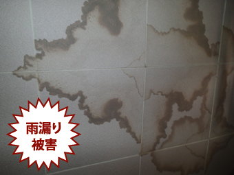 雨漏り　毛細管現象