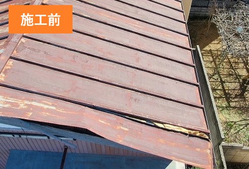 空き家でも要注意！トタン屋根の一部修理を実施しました♪