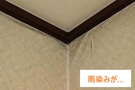 玄関天井の雨染み…笠木板金の劣化が原因？！