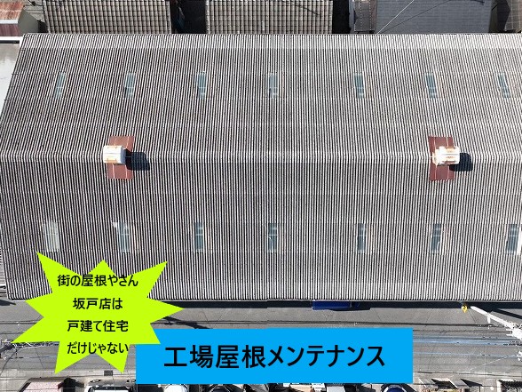 工場屋根全体の確認