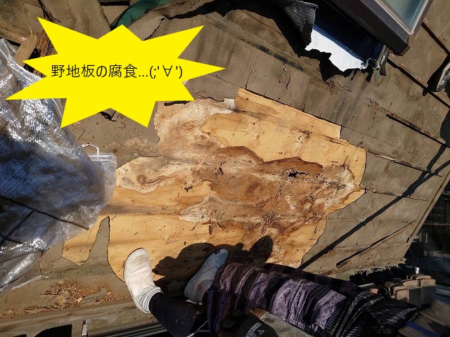 瓦屋根葺き直しと天窓撤去