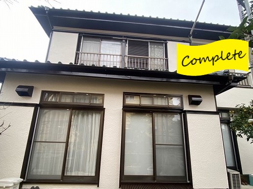 築30年　モルタル外壁の塗り替えを実施