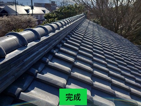 棟瓦取り直し工事完成