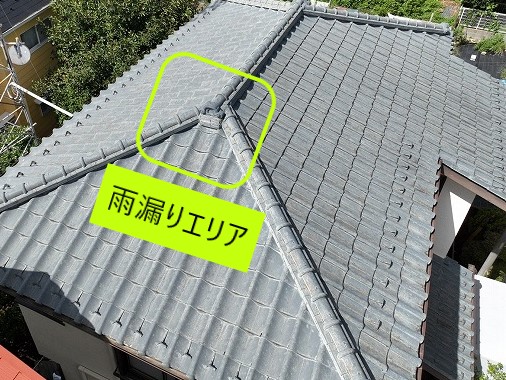 セメント瓦の葺き直し＆塗装　南蛮漆喰で固定力アップ