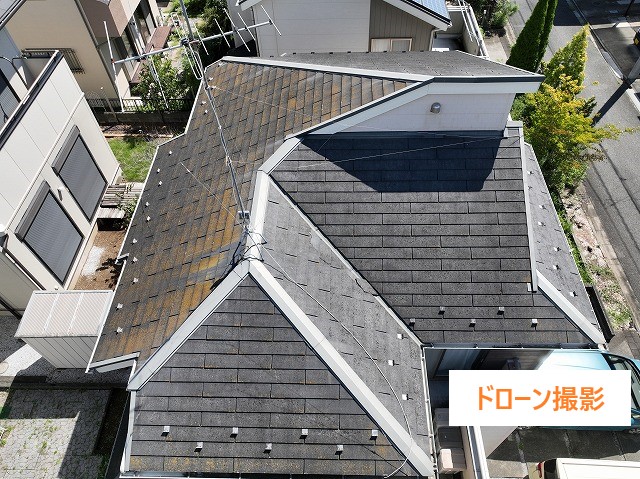 屋根補修で一部張り替え工事を実施