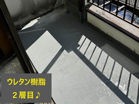 ウレタン防水でベランダ床の再生