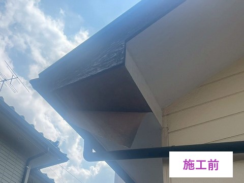 屋根修理　軒天の増し張り