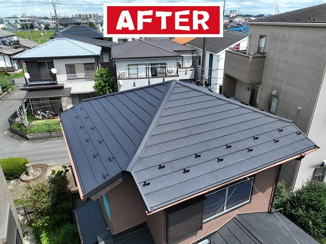 屋根葺き替え工事後