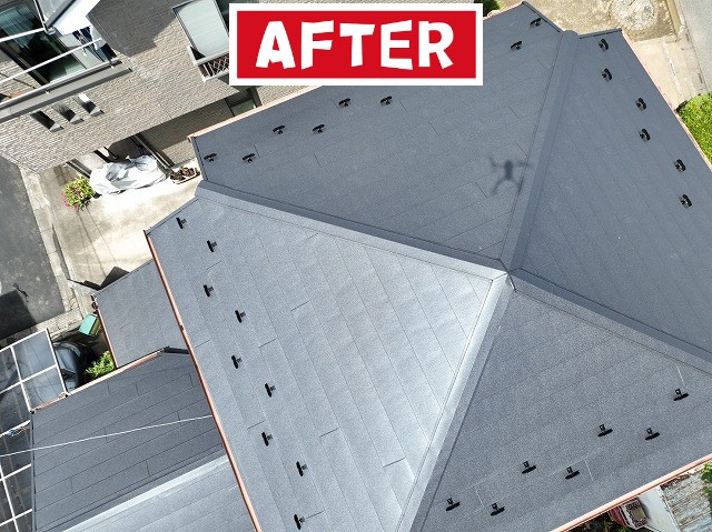 屋根葺き替え工事後