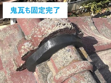 漆喰が劣化していたため、必要箇所には「漆喰の詰め直し工事」を実施