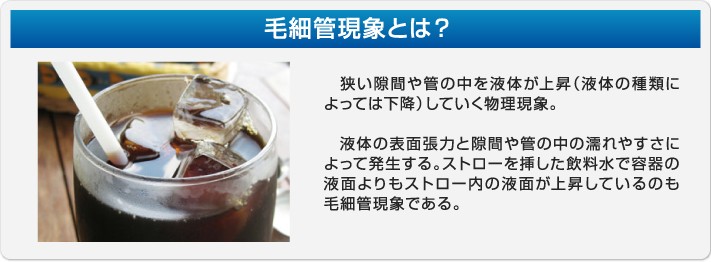 雨漏り　毛細管現象