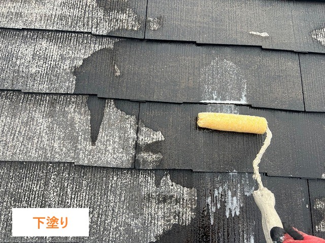 屋根塗装を実施　関西ペイント　ダイナミックルーフを使用して美しく仕上げます♪