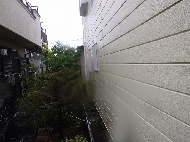 外壁塗装前横から