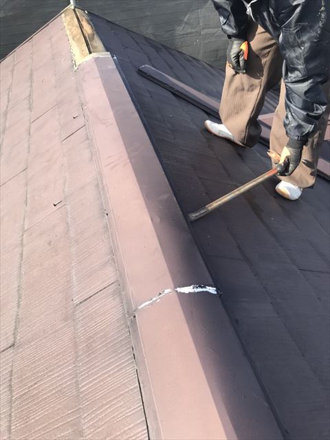 屋根板金取り外し
