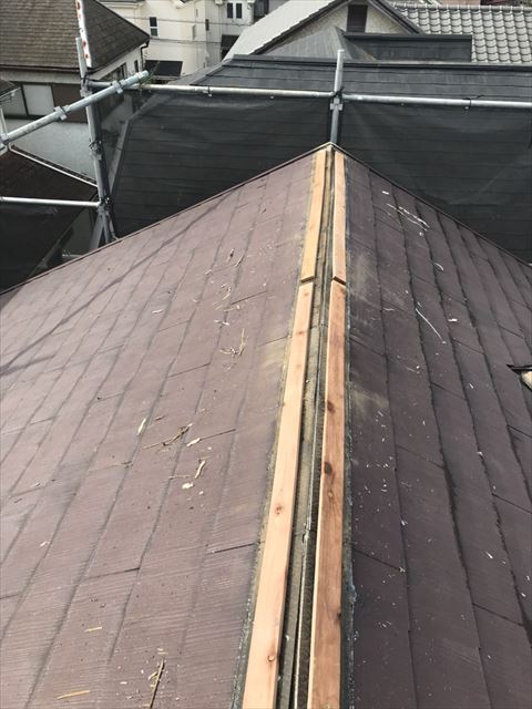 屋根下地付け替え