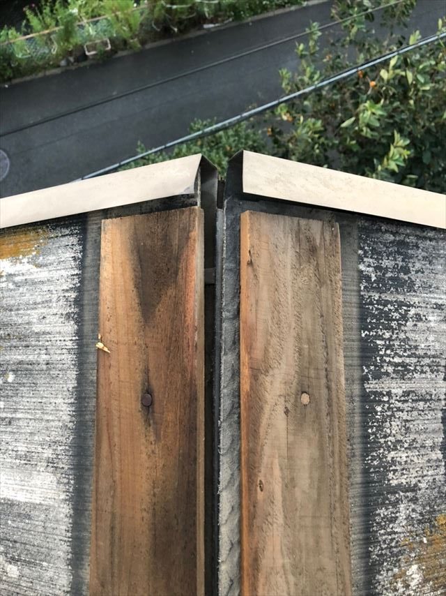 屋根棟板金破損