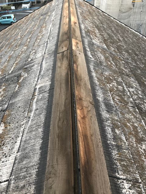 屋根棟板金破損