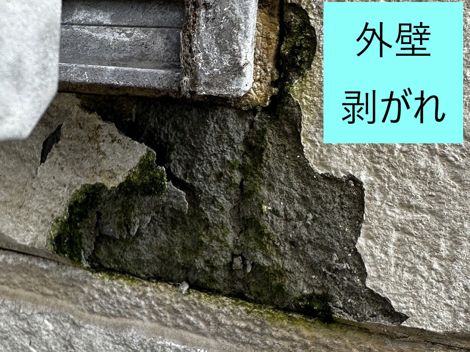 外壁の剥がれ