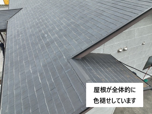 全体的な色褪せ