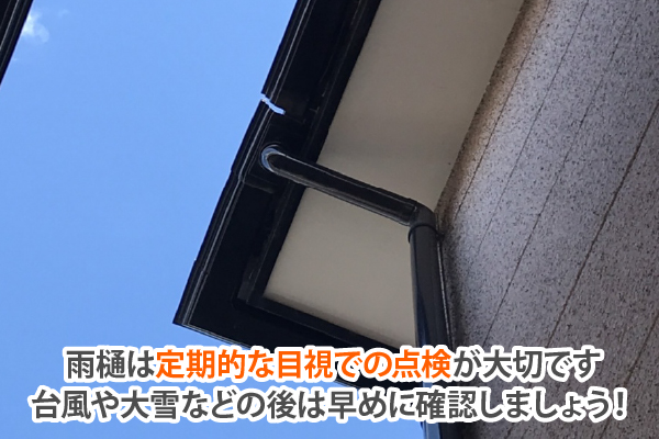 雨樋掃除は台風前に安心対策