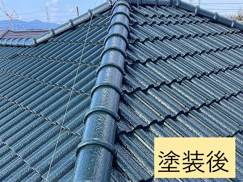 瓦屋根塗装後
