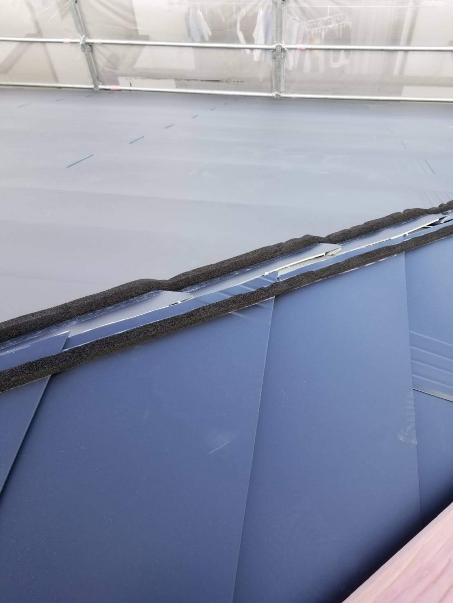 棟部分の面戸取付