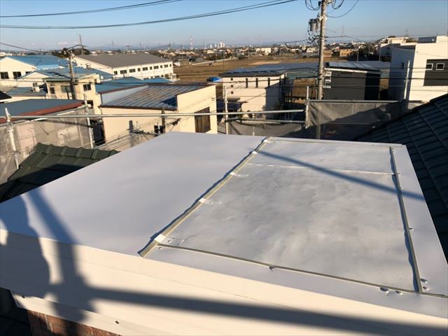 化粧煙突の板金工事