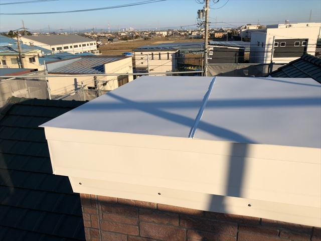 化粧煙突の板金工事