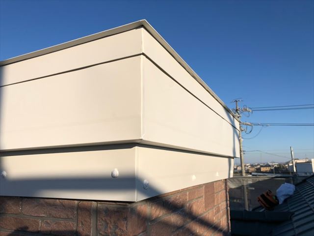 化粧煙突の板金工事