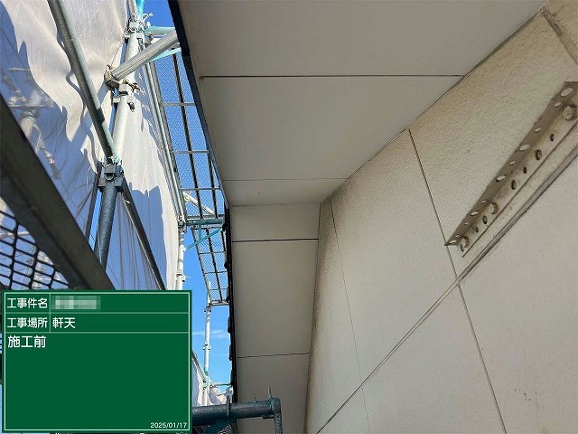 カビの生えた軒天