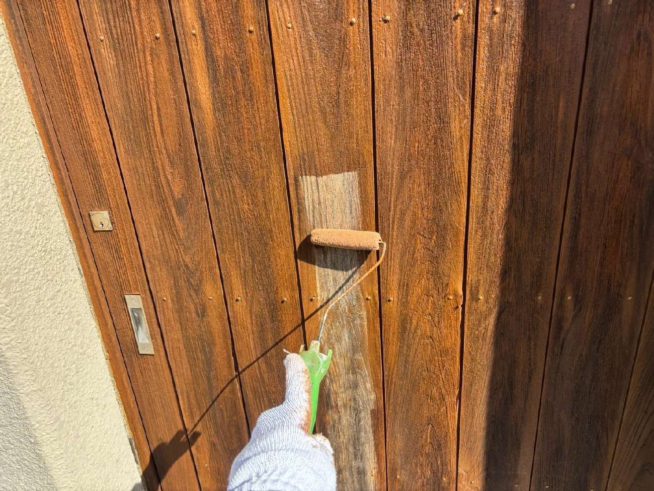 木部の二度塗り