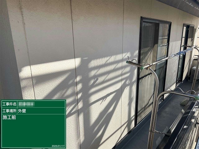 サイディング外壁塗り替え工事の施工前状況