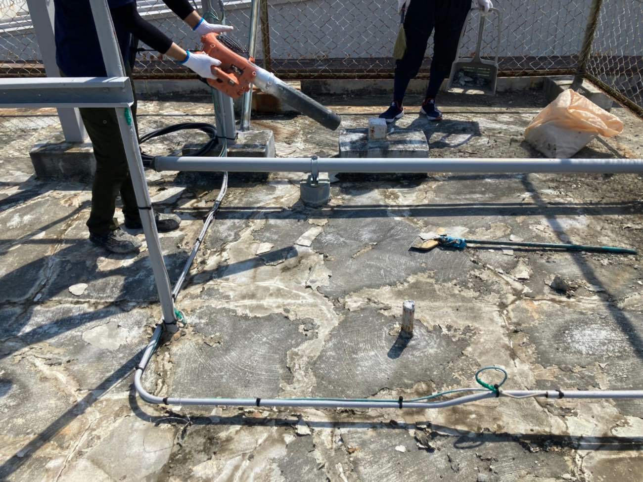 除去した塗膜の清掃