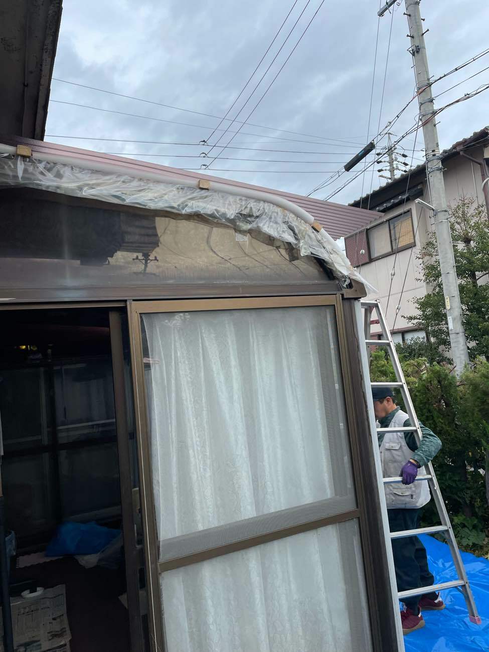 ポリカ波板の設置