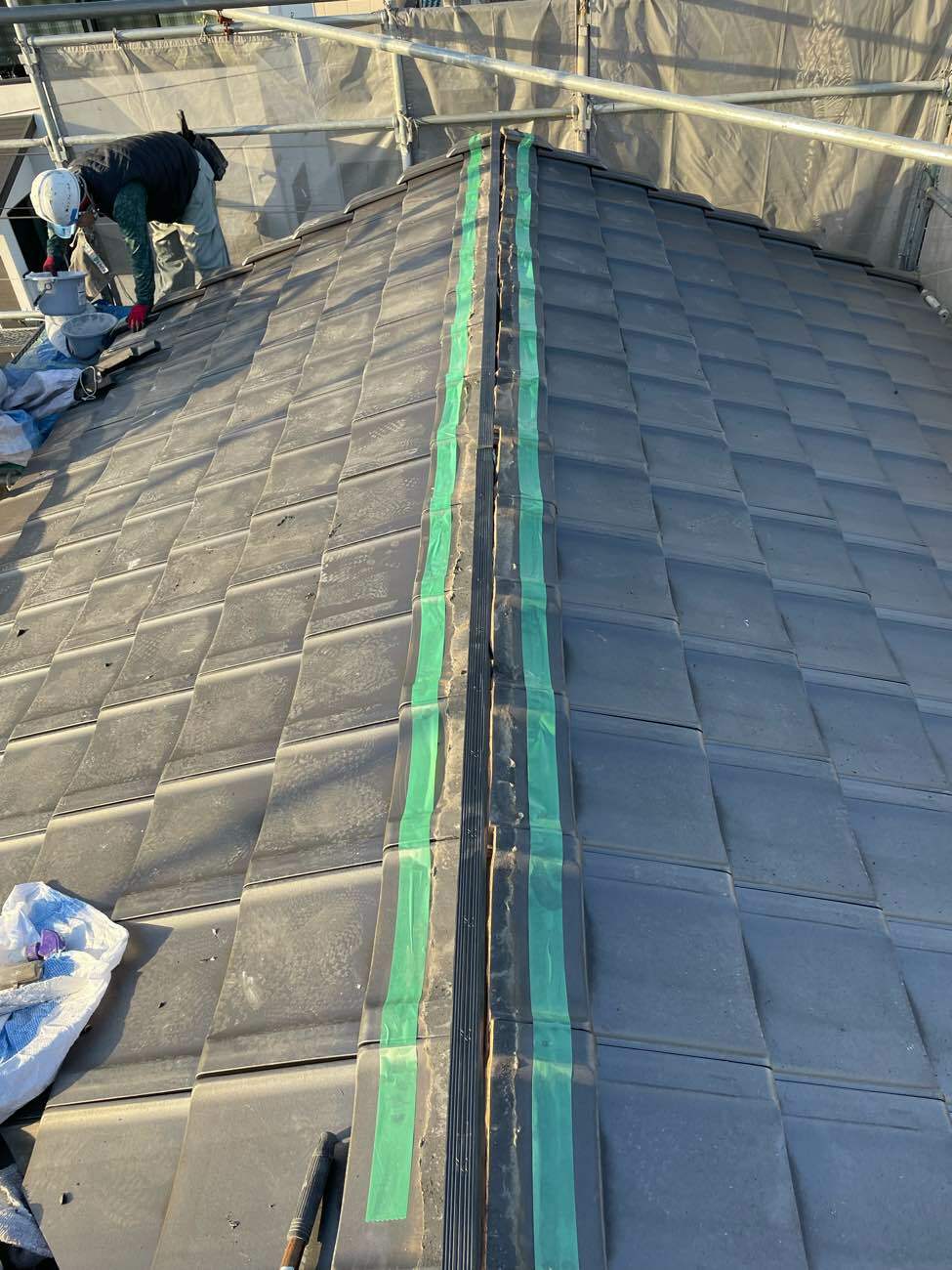 樹脂製垂木の施工後