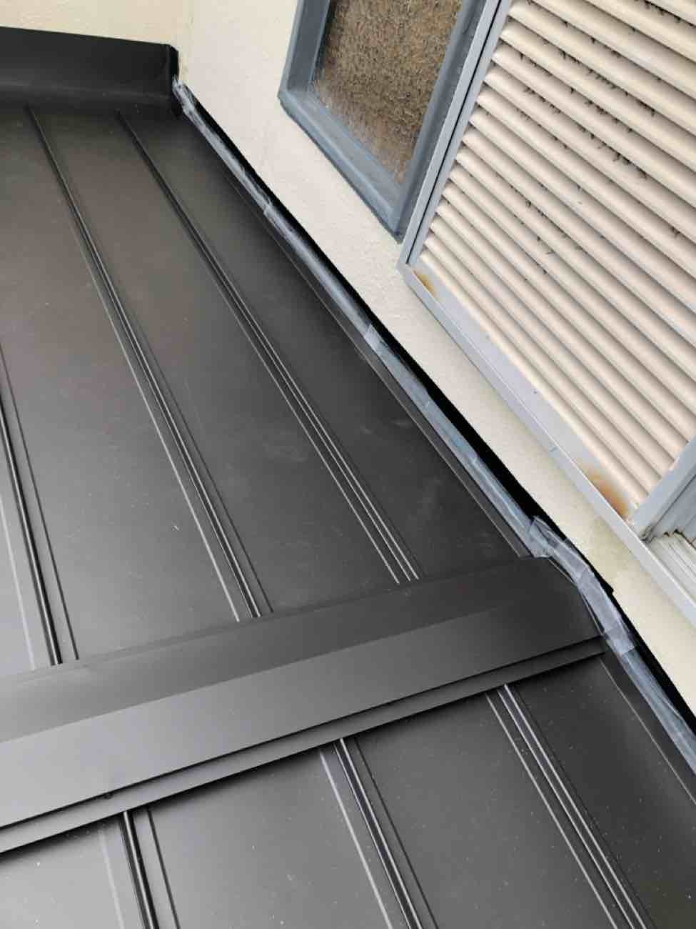 施行後の棟板金