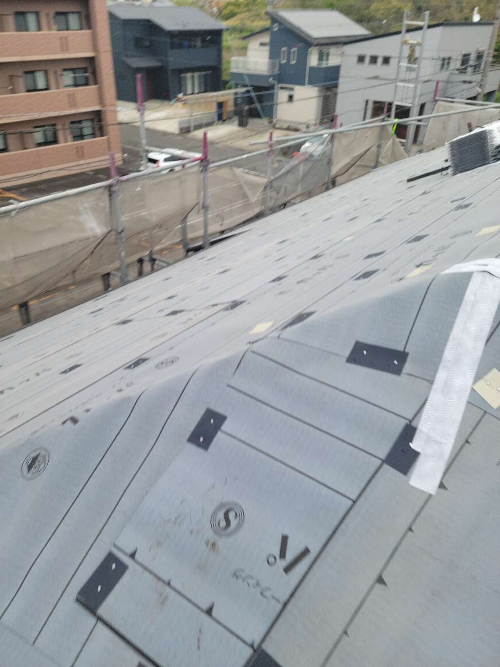 防水シート張り完了