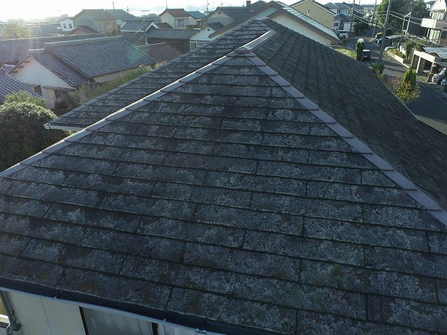 現場調査時のスレート屋根の劣化状況
