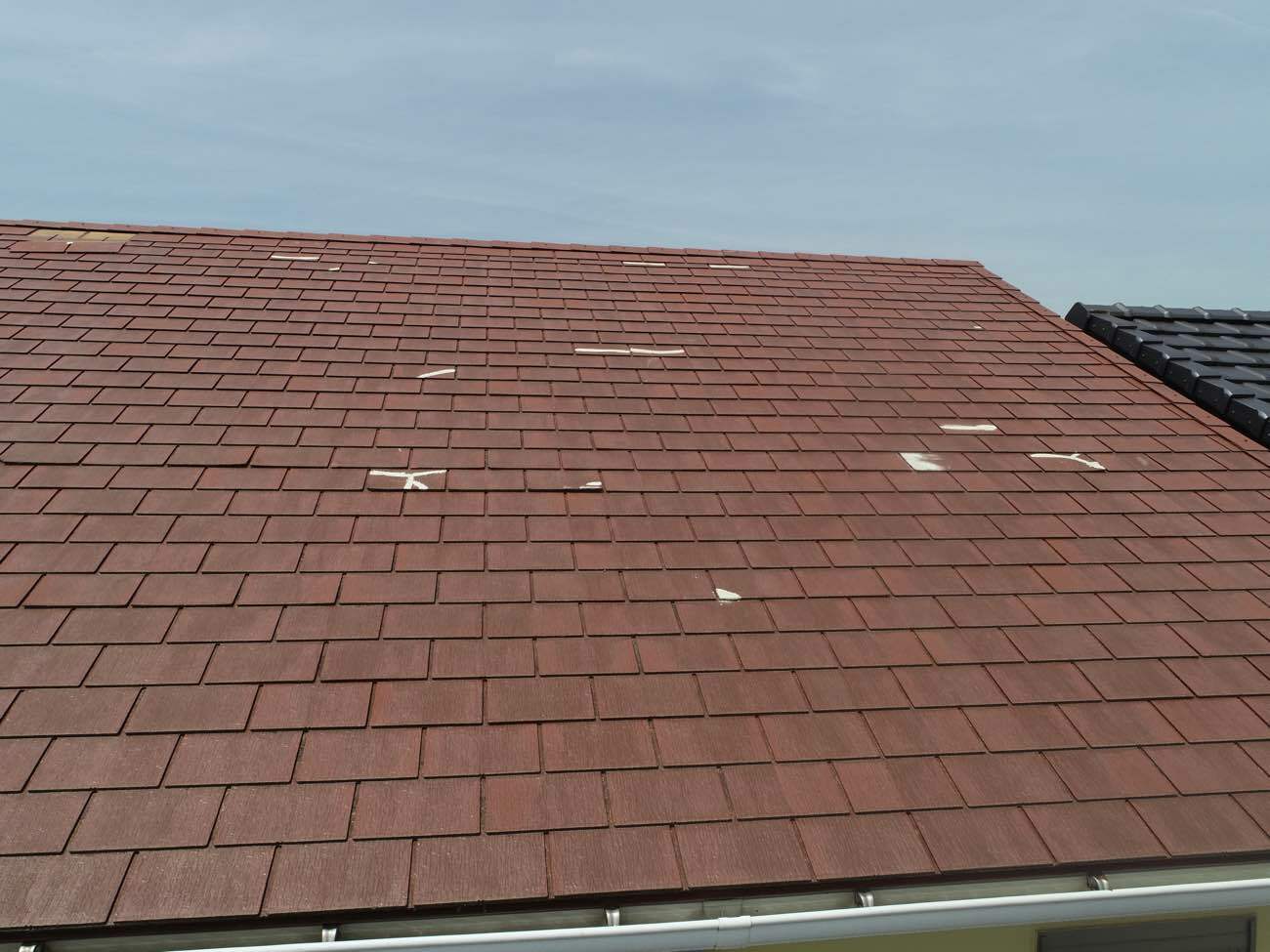 ひびわれ補修の跡