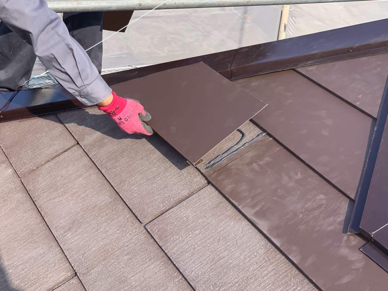 カットして納めたシーガード