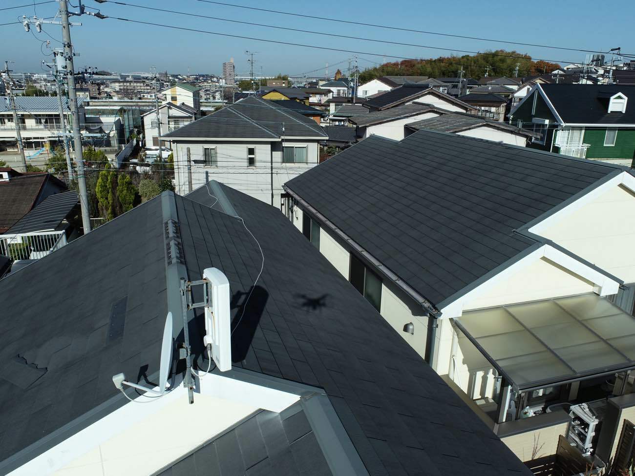 屋根カバー工法を行う名古屋市天白区の住宅