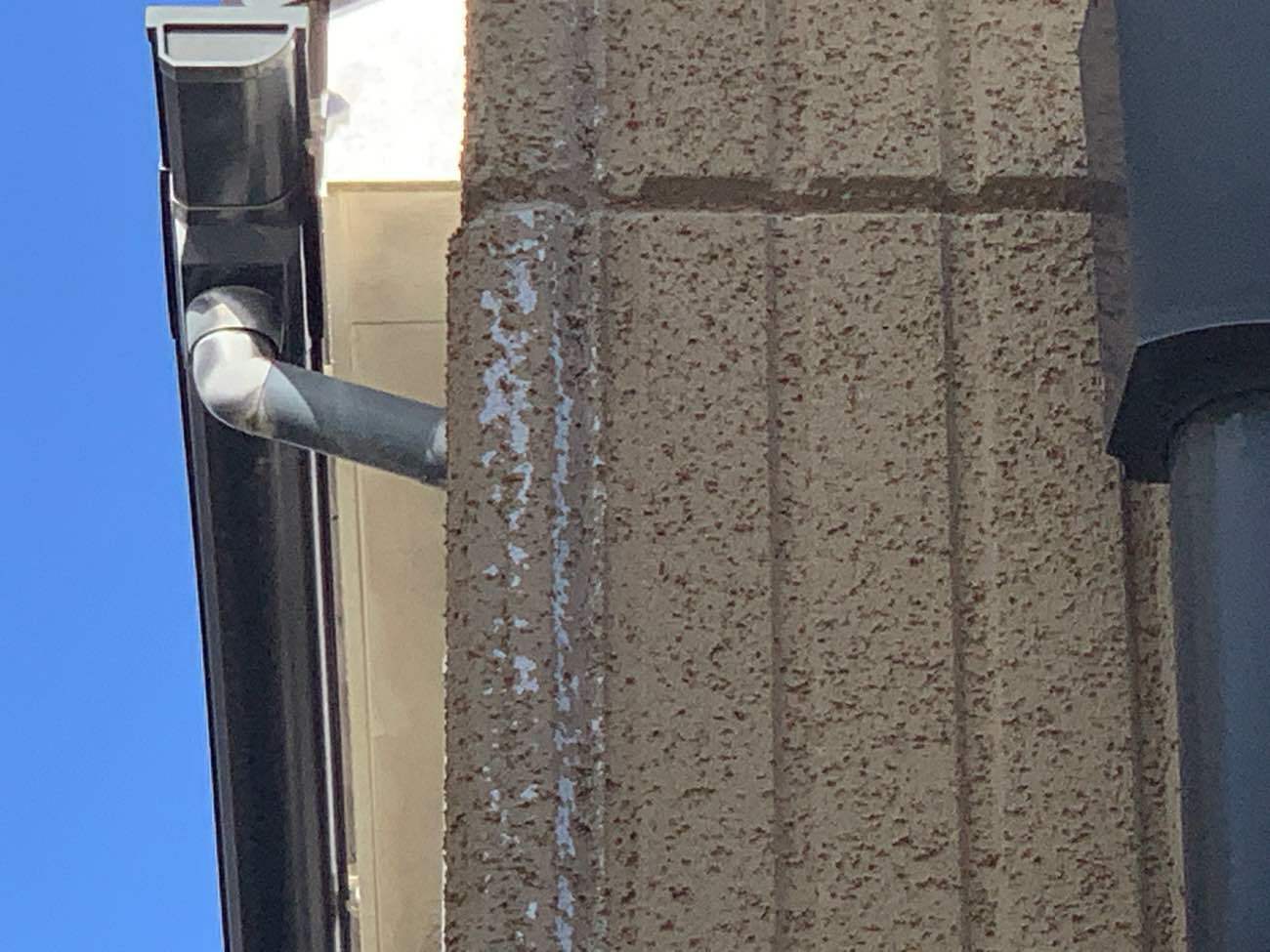 外壁の塗膜剥がれ