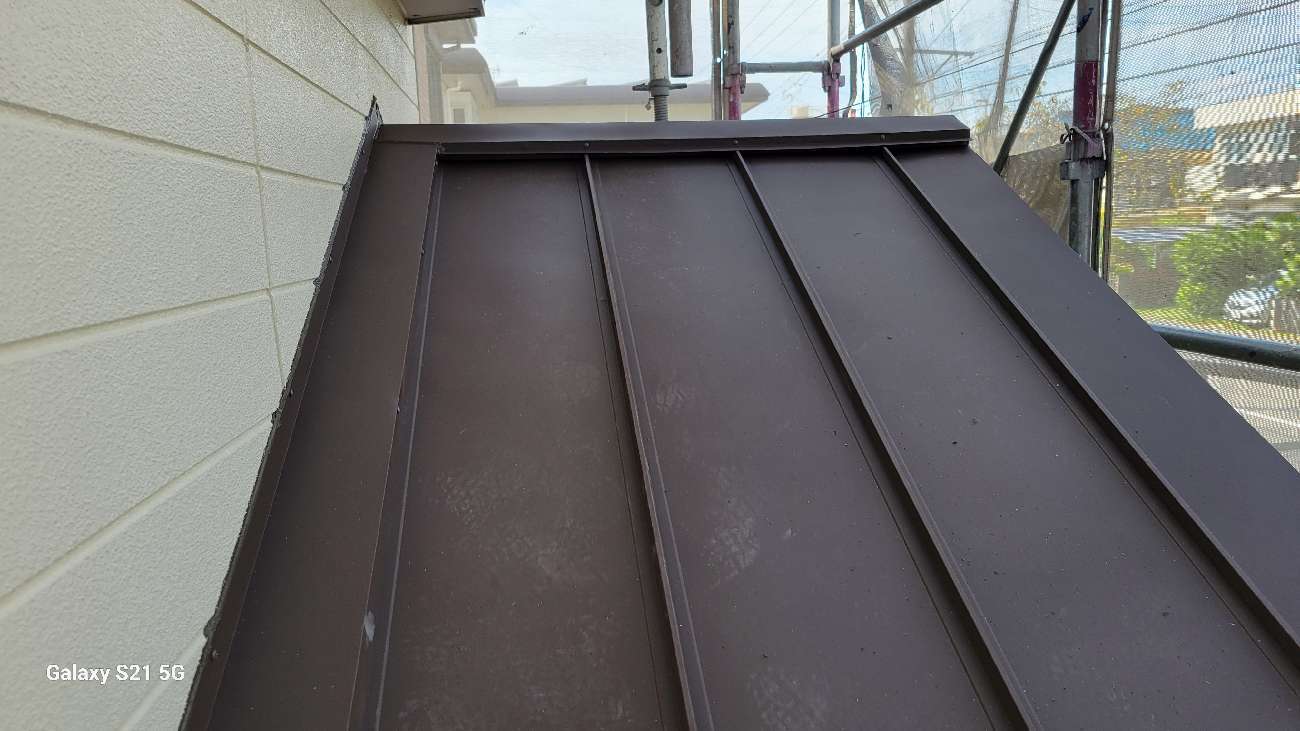 下屋根部分も施工完了