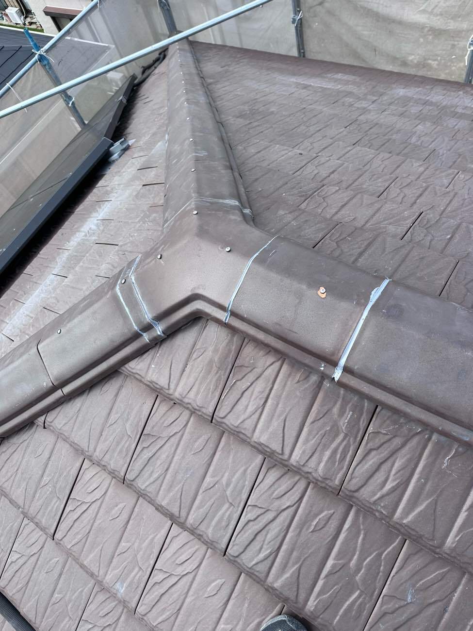 コーキングが完成した様子