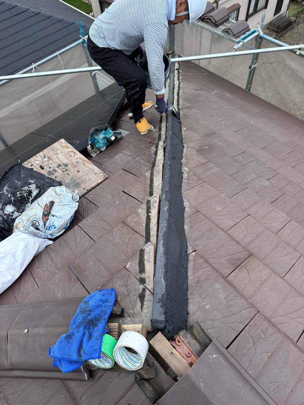 南蛮漆喰の施工