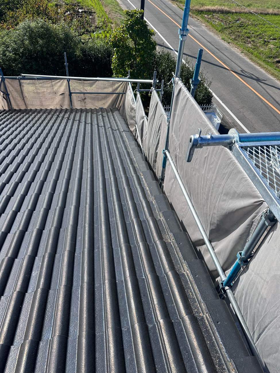 ケラバ部分の袖瓦取り直し工事完了