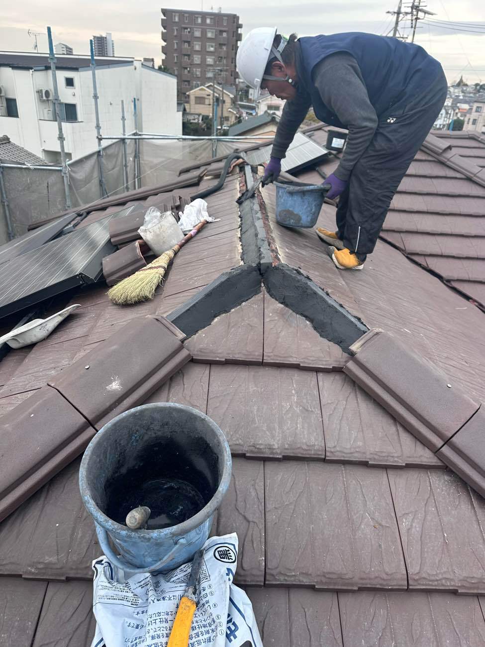 南蛮漆喰の施工