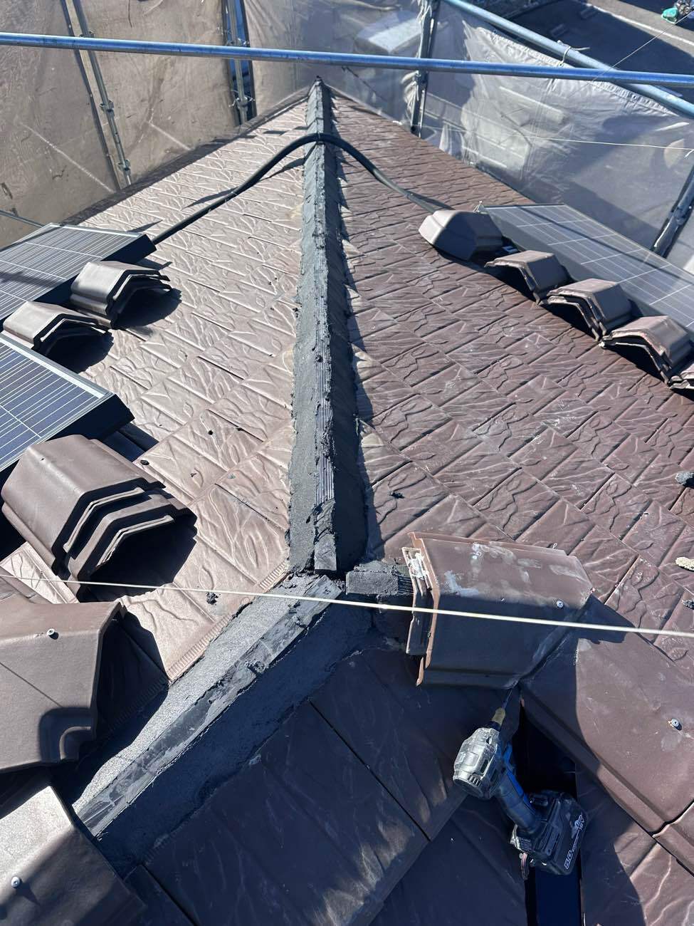 南蛮漆喰の施工終わり