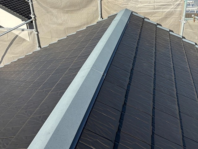 防災瓦屋根の棟板金の劣化状況